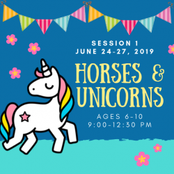 The image for Session 1: Horses and Unicorns, ages 6-10
